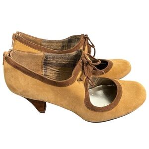 Style & Co. Tan  Leather Zipper Back Heels